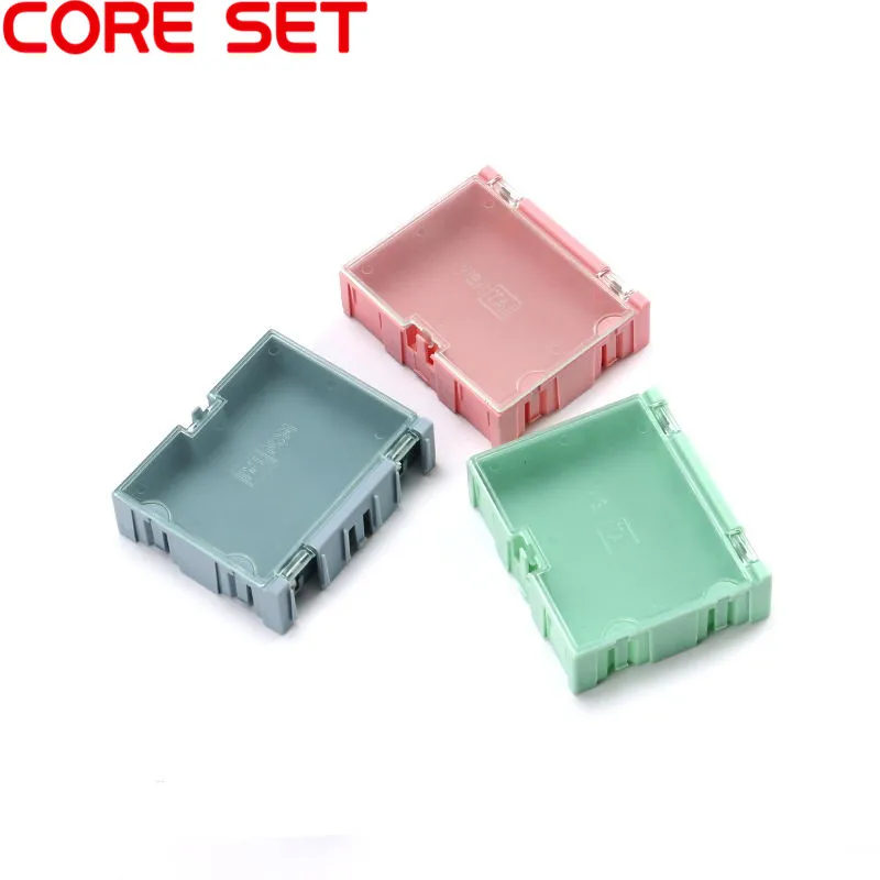 

3pcs SMD SMT Component Container Storage Boxes Case Plastic Jewelry Electronic Case Tool Boxes Pink 75*63*21mm