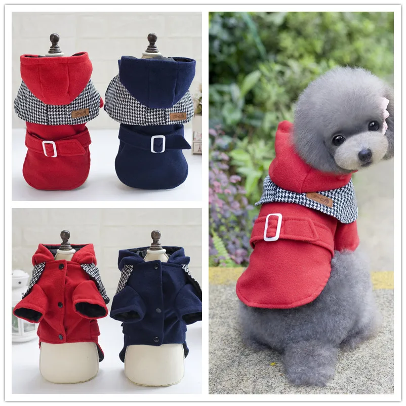 

F68 dog winter coat pet dogs Wool fabric winter clothes warm coat
