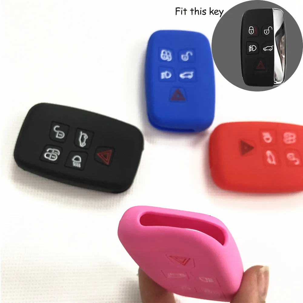 5 Button Silicone Car Remote Key Fob Shell Cover Case For Land Rover Range Sport Vogue Evoque Discovery 4 | Автомобили и
