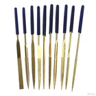 10 шт. титановая алмазная игла для покрытия, набор Плоских пилок, металлические инструменты для работы, новый инструмент для прямой доставки