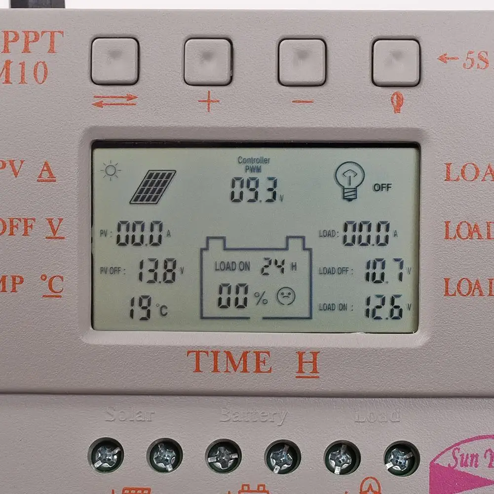MPPT Solar Charge Controller 10A LCD Display Regulator 12V 24V + Panel Z bracket Mounting Mount Flat Roof Wall A609 | Обустройство