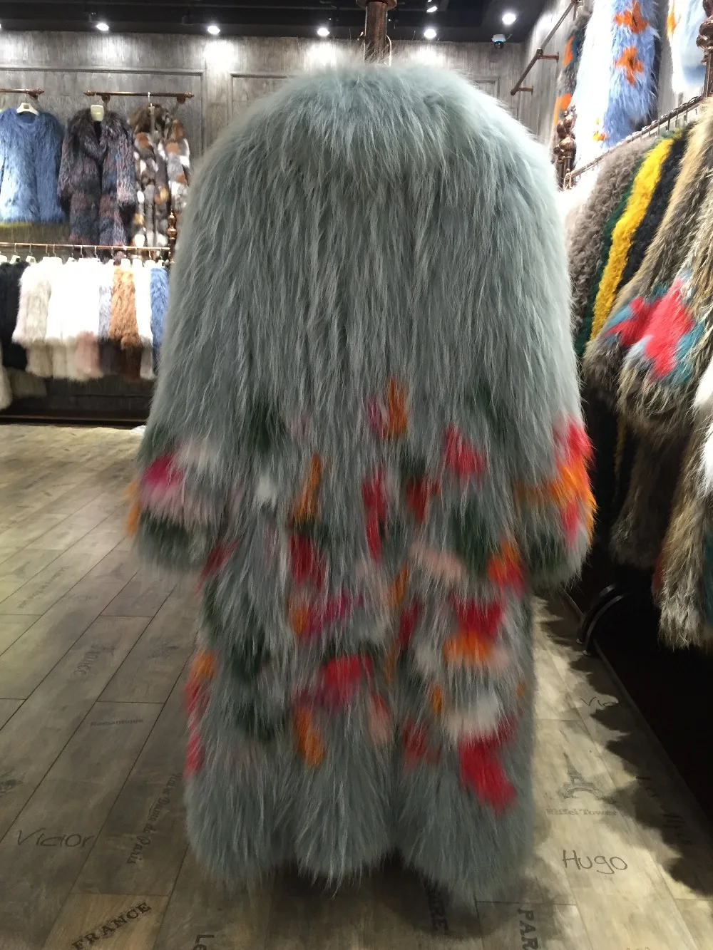 SQXR шуба из натурального меха енота вязаное меховое пальто женская меха|knitted fur