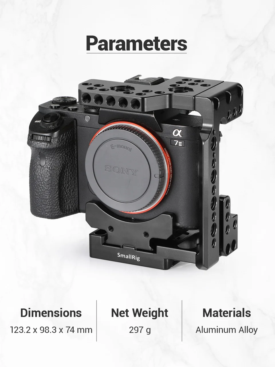 SmallRig a7ii/a7iii Arca QR половинная клетка для sony A7R III/A7 III/A7 II/A7R II/A7SII клетка для камеры с Рельсом Nato CAN Shoe-2238