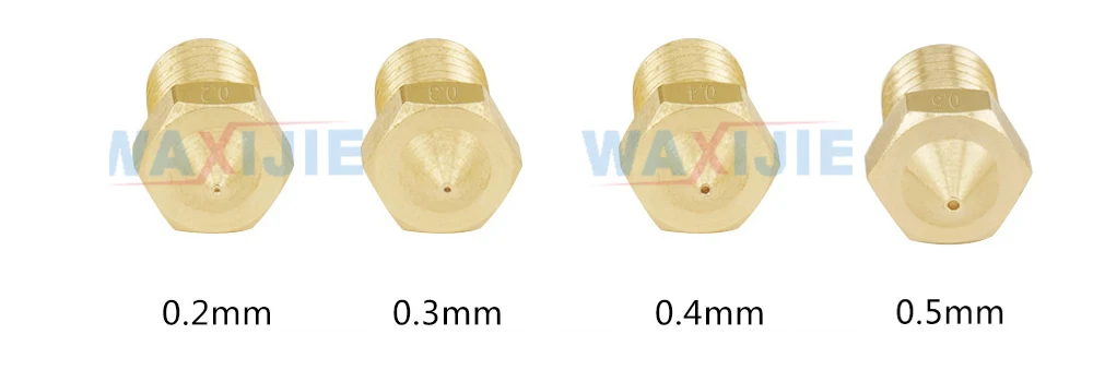 E3D V6 сопло V5 сопло M6 резьбовое 0,2 мм 0,3 мм 0,4 мм 0,5 мм для 1,75 мм 3,0 мм медное Волокно полностью металлические детали для 3D принтеров