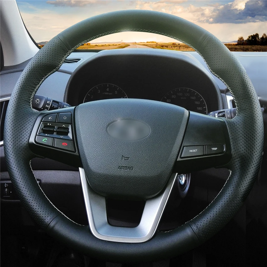 MEWANT черная искусственная кожа фотосессия для Hyundai ix25 2014 2016 Creta 2017|car steering wheel