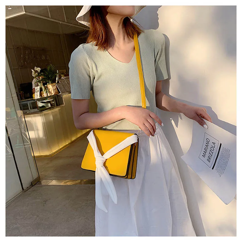 

Fashion Solid Color Letters Women Messenger Bags 2019 New Style Wild Handbags Fashion Simple Texture Shoulder Messenger BagDG423