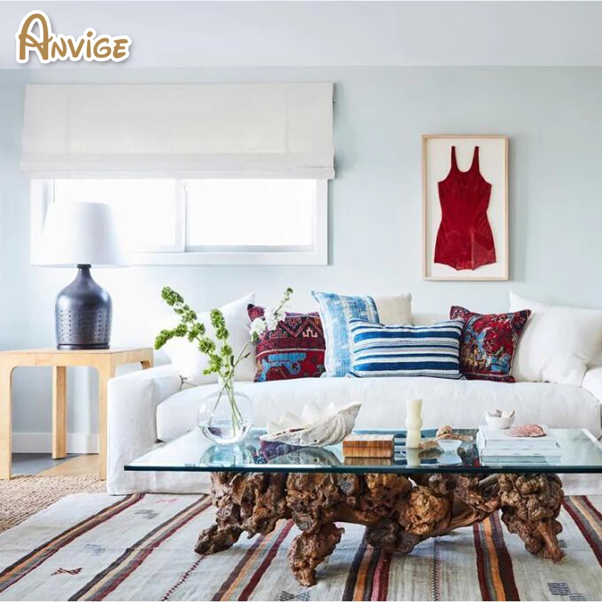 Оконные Занавески Anvige белого цвета затемняющие/светофильтрующие занавески на