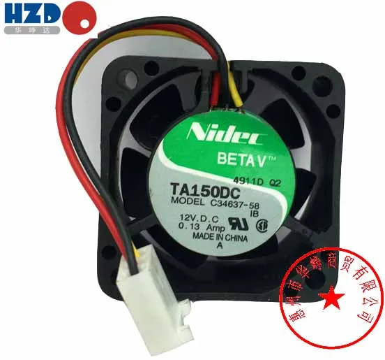 Бесплатная доставка Nidec 4 см 4020 12В 0.13A TA150DC C34637 58 Вентилятор охлаждения|cooling fan|4020