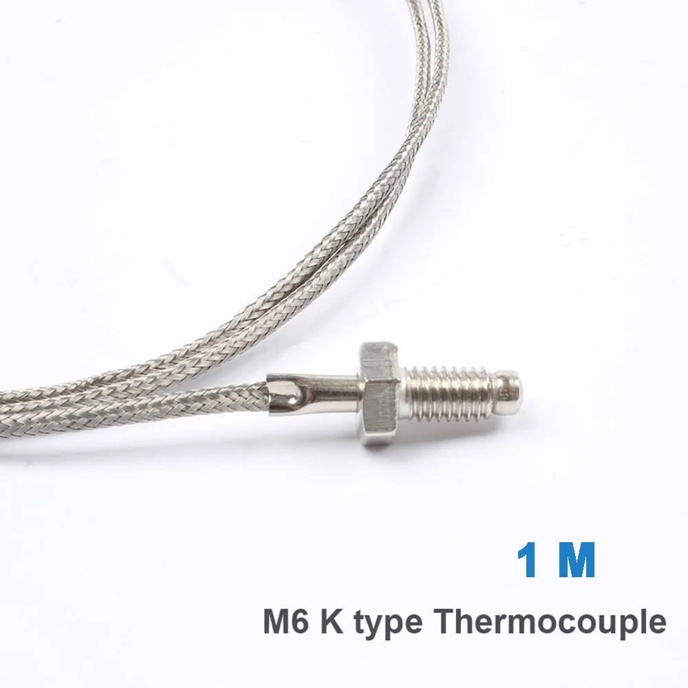 M6 Термопара M6 M8 с резьбой дюймовый термостойкий Температурный датчик температурный зонд Датчик Температуры - Цвет: M6