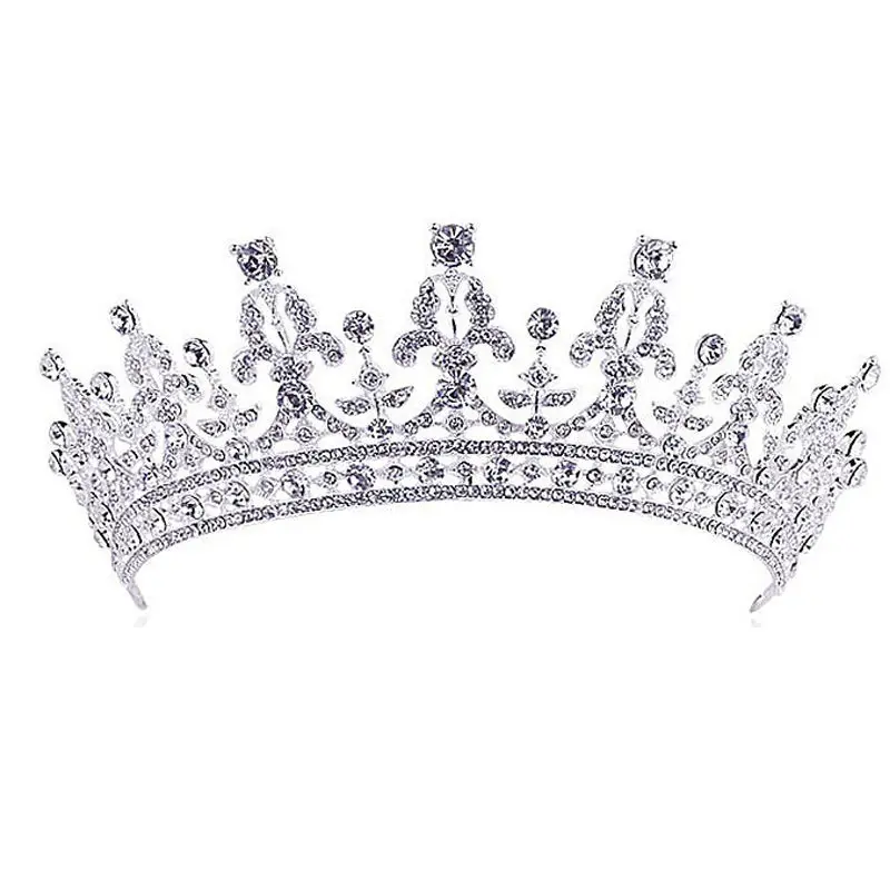 Bella moda elegante grande flor de cabeca de cristal austriaco Tiara cabelo joias para o presente