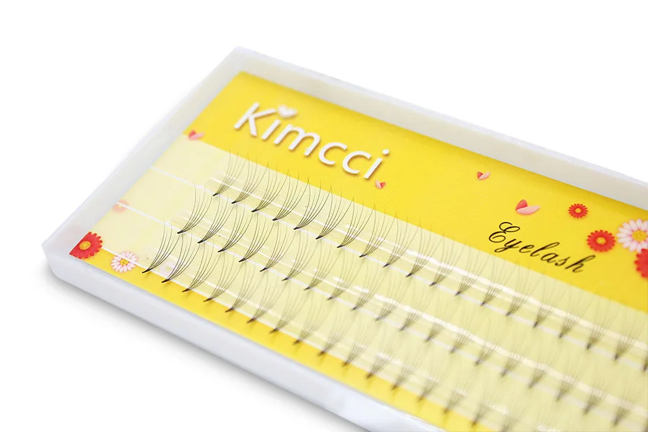 Kimcci 2D/3D/4D/5D/6D профессиональные индивидуальные Кластерные ресницы наращивание натуральный мягкий черный наращивание накладных ресниц макияж реснички