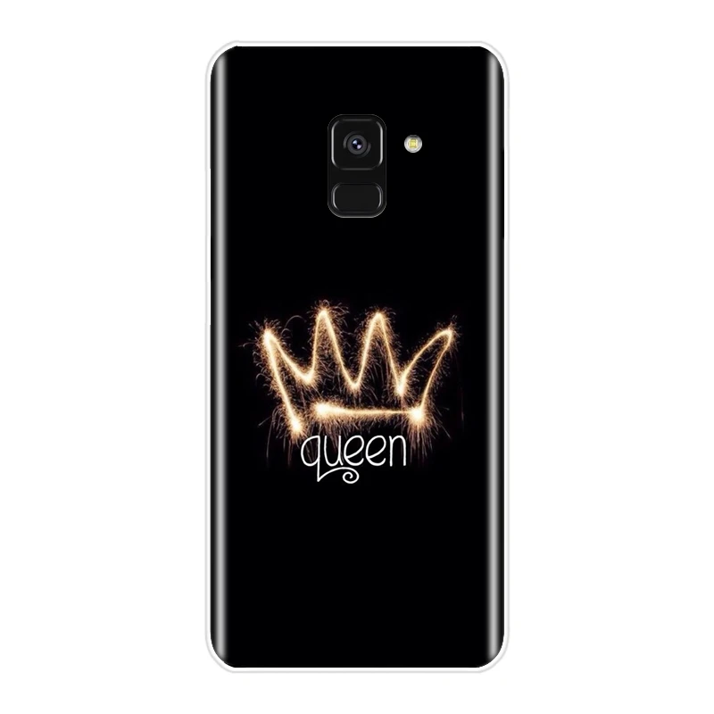 Чехол для телефона Samsung Galaxy A6 A8 Plus 2018 силиконовая Мягкая задняя крышка King и Queen A3 A5