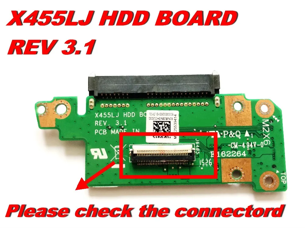 

Original For ASUS X455L X455LJ HDD BOARD REV 3.1Tested good free shipping