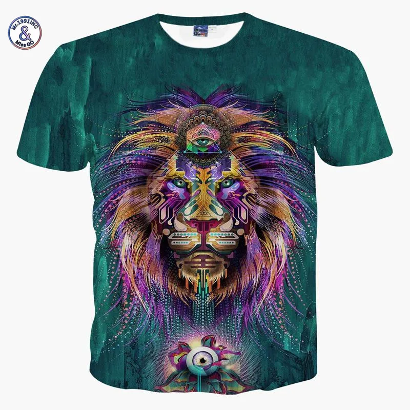2017 бренд известный новые летние Для мужчин/Для женщин 3D Цвет Тигр Печать футболки