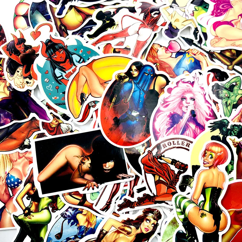 

71Pcs Euramerican Vulgar Style The Devil Beauty For Motorcycle Refrigerator Skateboard Guitar Laptop Computer Doodle Stickers
