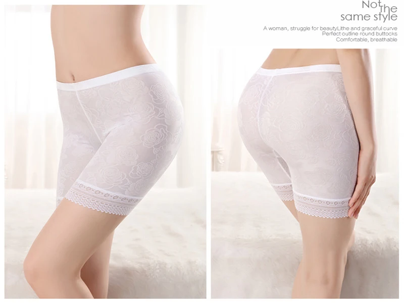 NW50 размера плюс XL-4XL, шорты для мальчиков, кружевные, безопасные короткие штаны, летние, удобные, безопасное нижнее белье, боксеры, lenceria femenina
