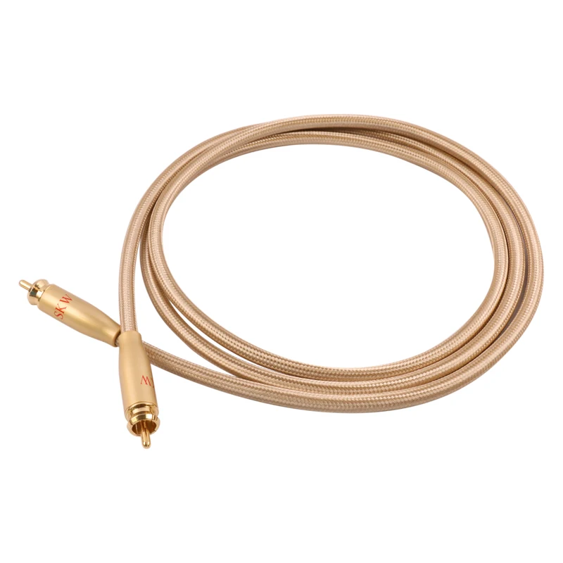 Skw энтузиастов HIFI сабвуфер 1rca Jack аудио кабели мужчинами Aux кабель из