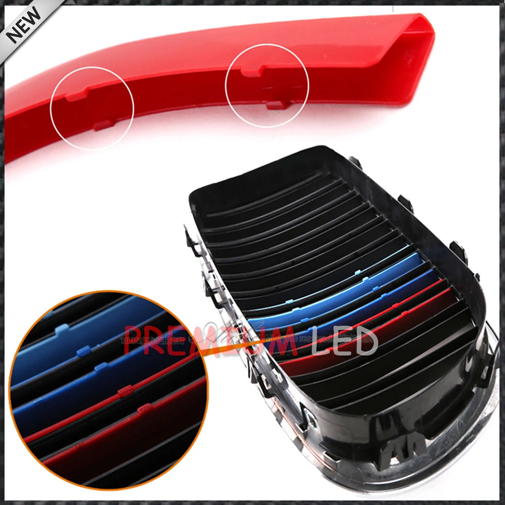 3 шт. точно подходит M Colored решетка вставки планки для BMW F10 F11 5 серии 2014 528i 535i 550i M5