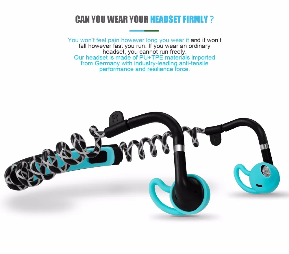 Беспроводные наушники Stick Spring эластичные Bluetooth-наушники прозрачная Музыкальная