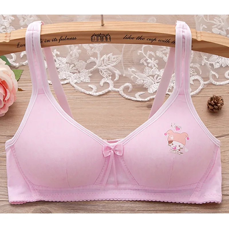 Женские бюстгальтеры с бантом и мультяшным принтом нижнее белье для девочек