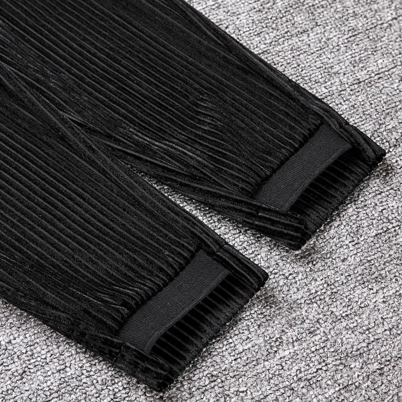 Осень-зима брюки ретро женские большие размеры флисовые теплые новые эластичные