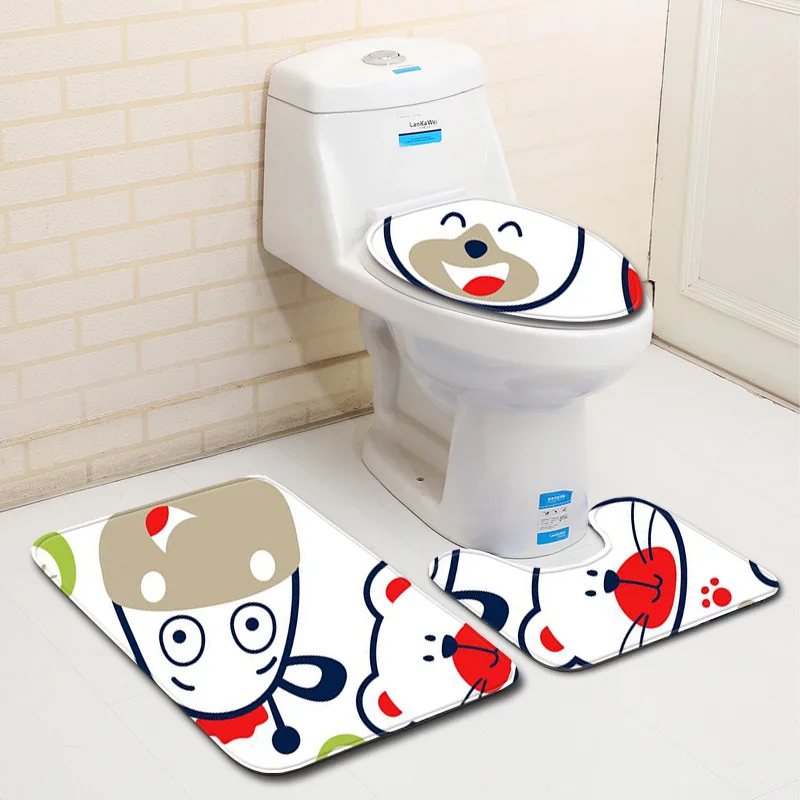 Zeegle Memory Foam Bath Mat Soft Absorbent Non-slip Bathroom Toilet Floor Home Decor Set | Дом и сад