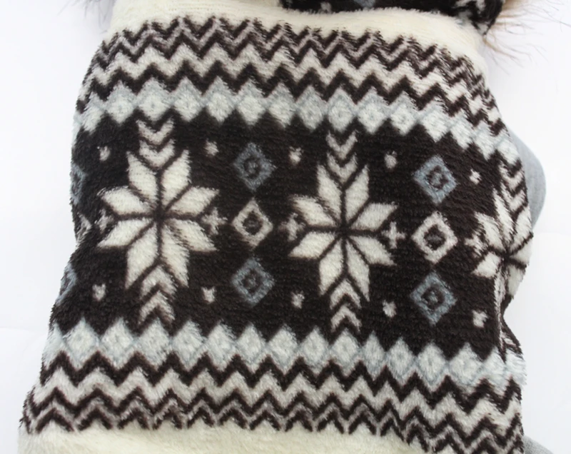 Свитер с капюшоном для собаки и питомца куртка щенка кошки хлопья снега одежда 4