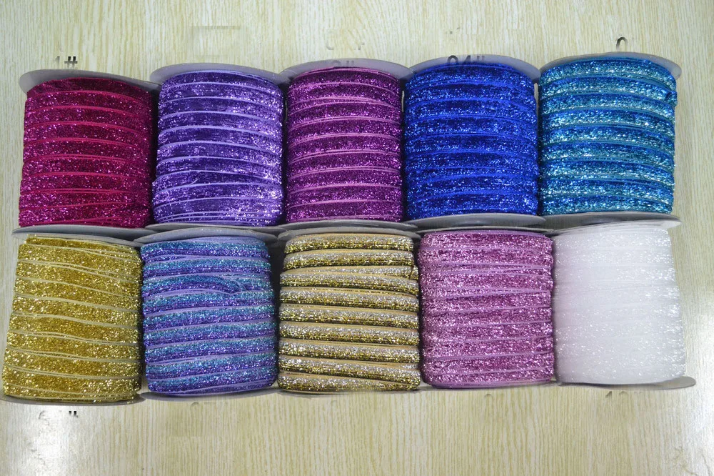 Кружевная лента блестящая бархатная разные цвета для рукоделия/шитья сделай сам