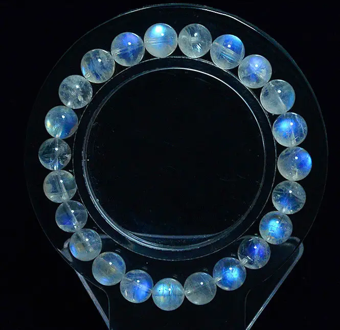 Бесплатная доставка естественный синий свет лунный камень хрустальные