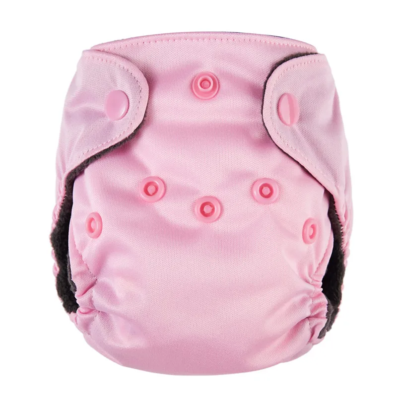 pink Thank u Mom подгузники с карманами для новорожденных 0-3 месяцев бамбуковый уголь Preemie Детские многоразовые подгузники супер милые принты - Цвет: pink