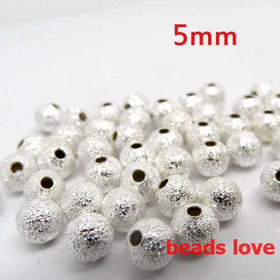 (100 шт./лот) 4 10 мм фурнитура для ювелирных изделий посеребренные бусины
