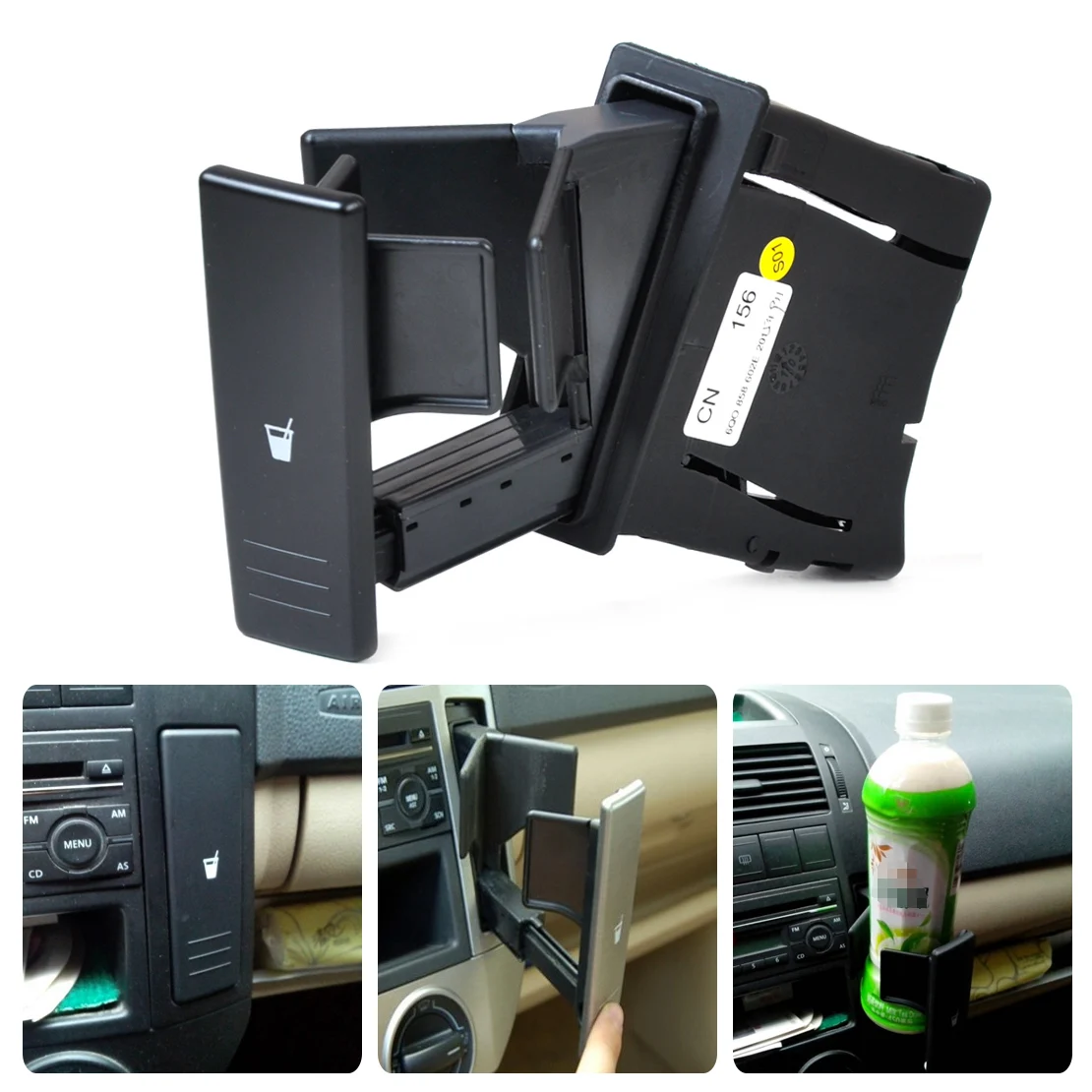 Beler 1 шт. черный центральной консоли пить воду подстаканник 6Q0 858 602 г для VW Polo 2002 2003 2004 2005 2006 2007 2008 2009 2010