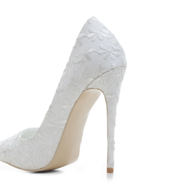 Белый Для женщин свадебные Невеста Обувь для Женская обувь на шпильках Высокие