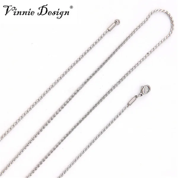 Цепочка из качественной нержавеющей стали 80 см серебряные цепочки ожерелья для