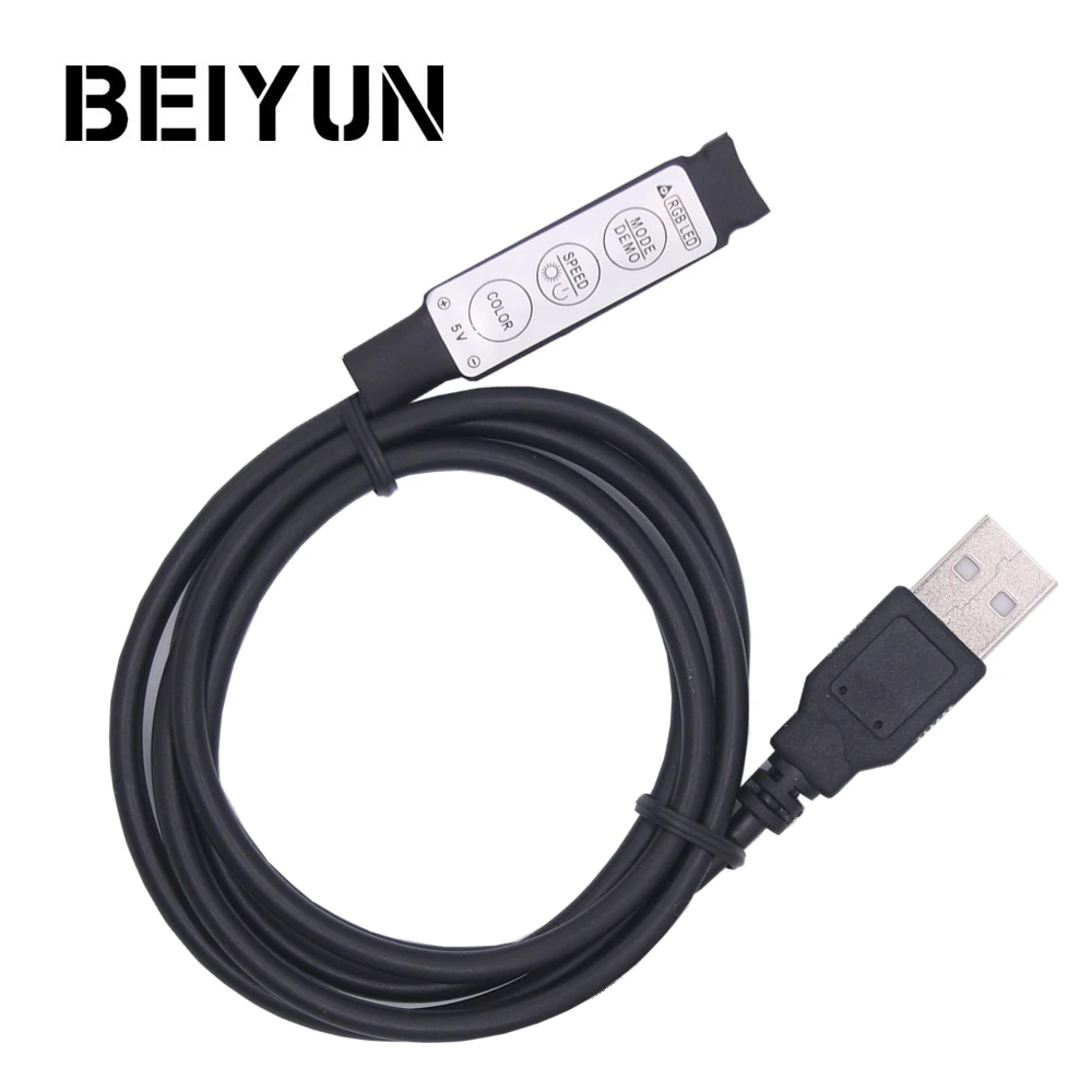 DC 5V USB LED RGB контроллер мини 3Key 4Pin пульт дистанционного управления диммер для SMD 5050