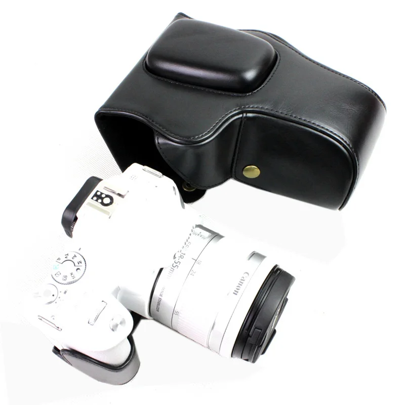 Чехол из искусственной кожи для камеры Canon EOS 200D 250D 200DII Kiss X9 X10 SL2 SL3 с 18 55 мм