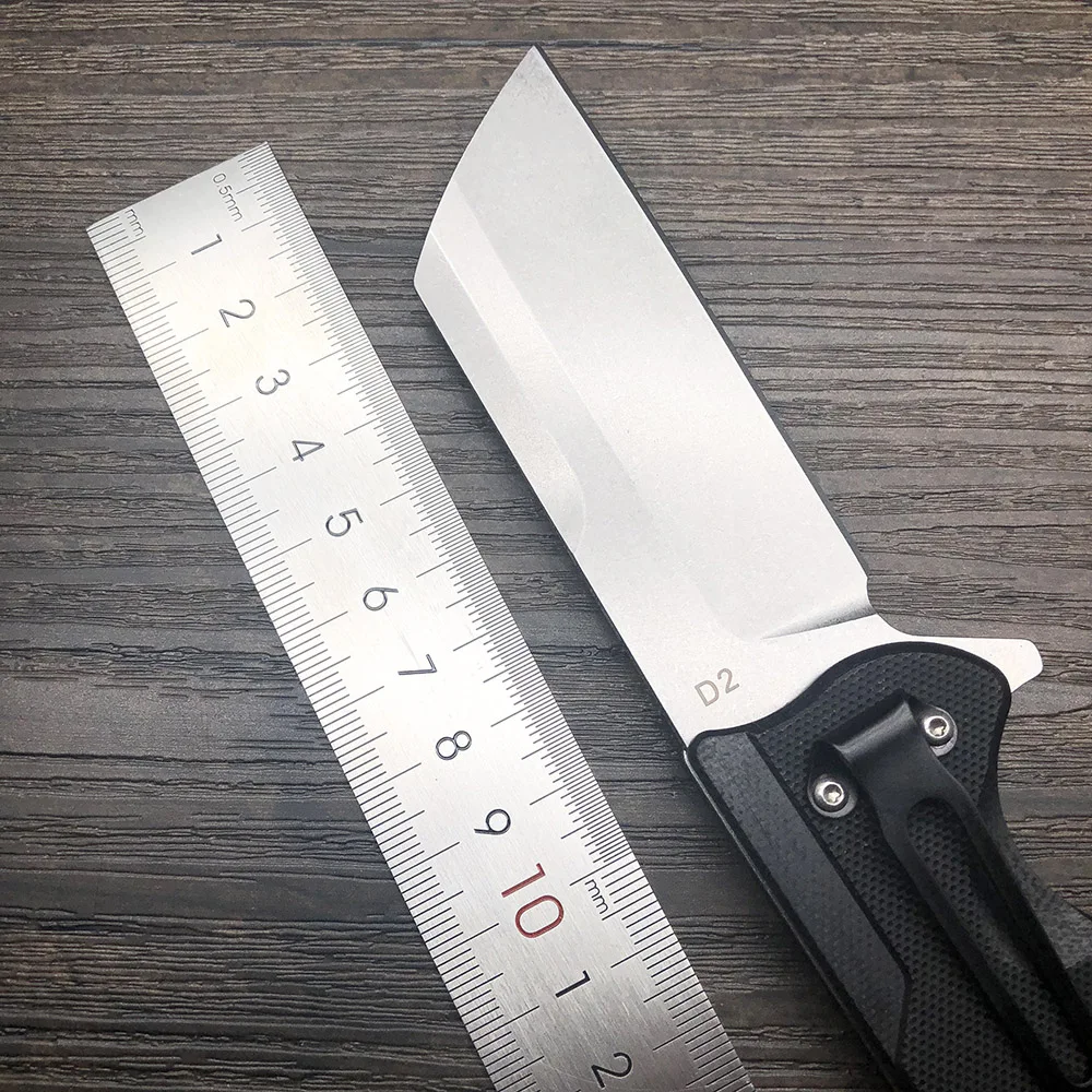 ZZSQ шарикоподшипник складной нож для кемпинга D2 стальное лезвие черный G10 Ручка