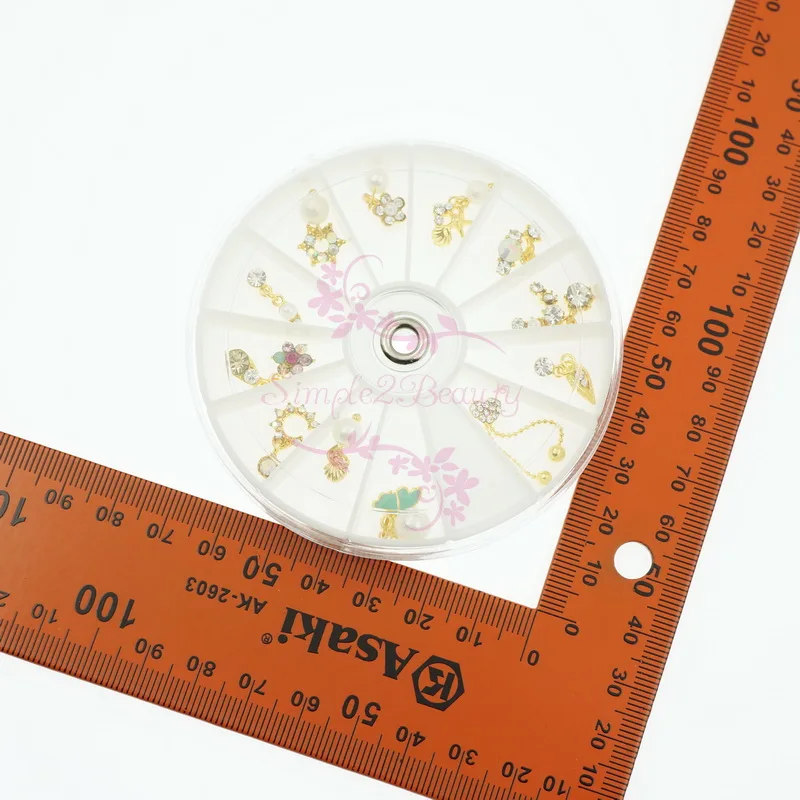 1 Набор микс 12 видов стилей висячий Дизайн Стразы Декор Золотой покрытием