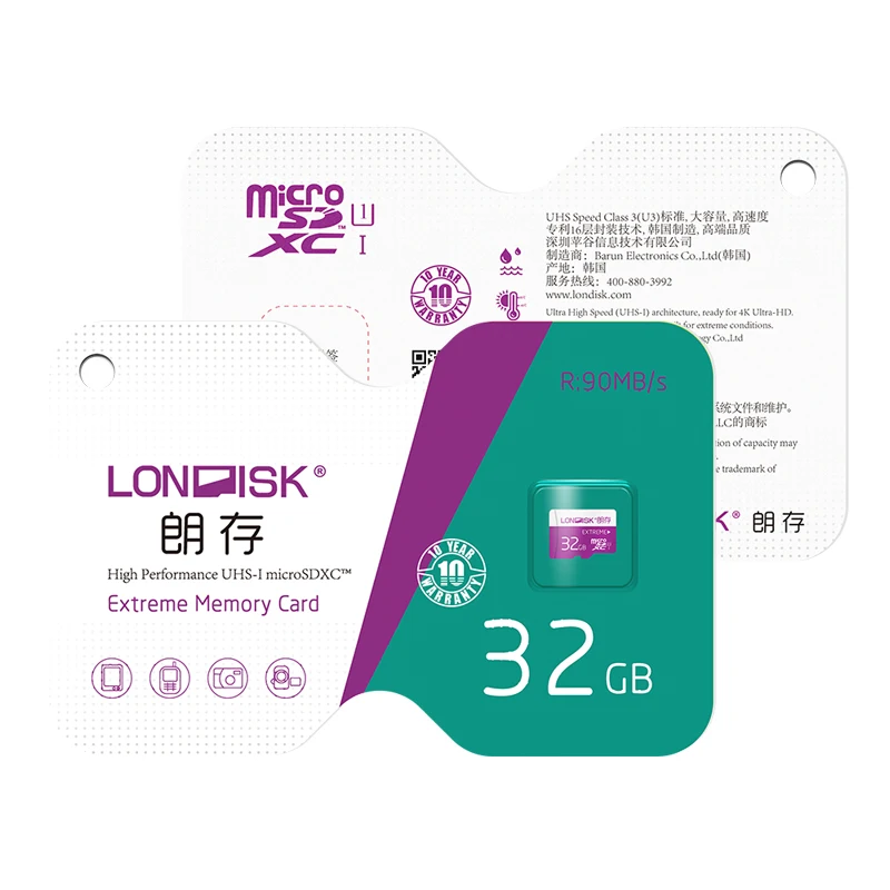 Карты памяти LONDISK 32 GB micro SD Class 10 (C10) UHS I (U1)/UHS (U3) microSDHC с адаптером SD|Карты памяти| |