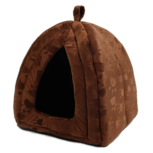 Brown Новые Прибытия Pet Питомник Супер Мягкий FabricDog Кровать Принцессы Дом Укажите для Щенков Собаки Кошки с Лапой Cama Para Cachorro Горячий - Цвет: Brown