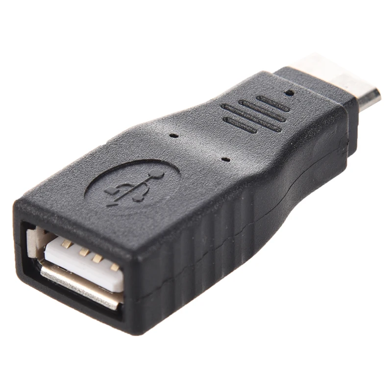 Адаптер OTG (On - The Go) USB A вогнутый к mini B выпуклый черный #8 | Электроника