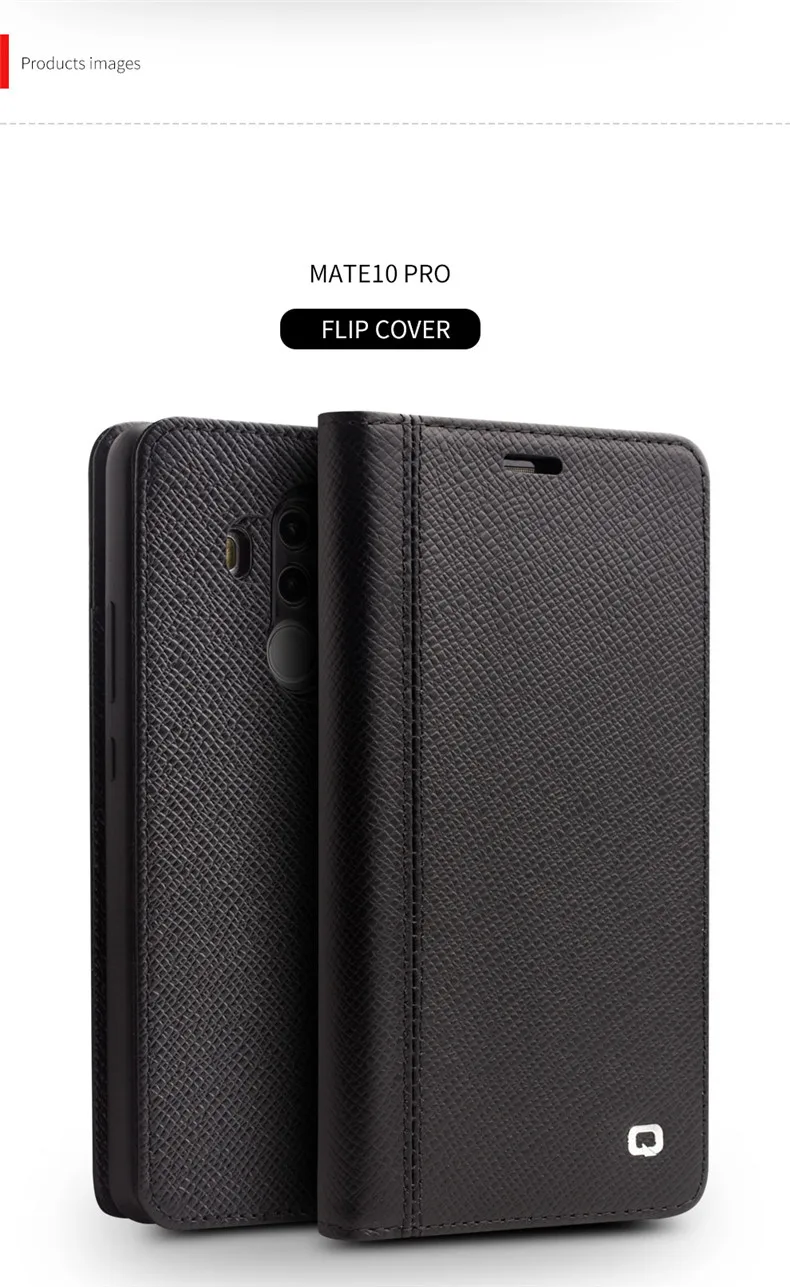 QIALINO флип-кейс из натуральной кожи для Huawei mate 10 5,9 дюймов Роскошный чехол для телефона mate 10 Pro 6,0 дюйма с отделениями для карт