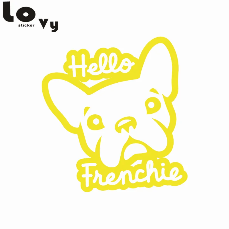 Креативная Наклейка на стену с рисунком Hello Frenchie Pet Dog Виниловая наклейка