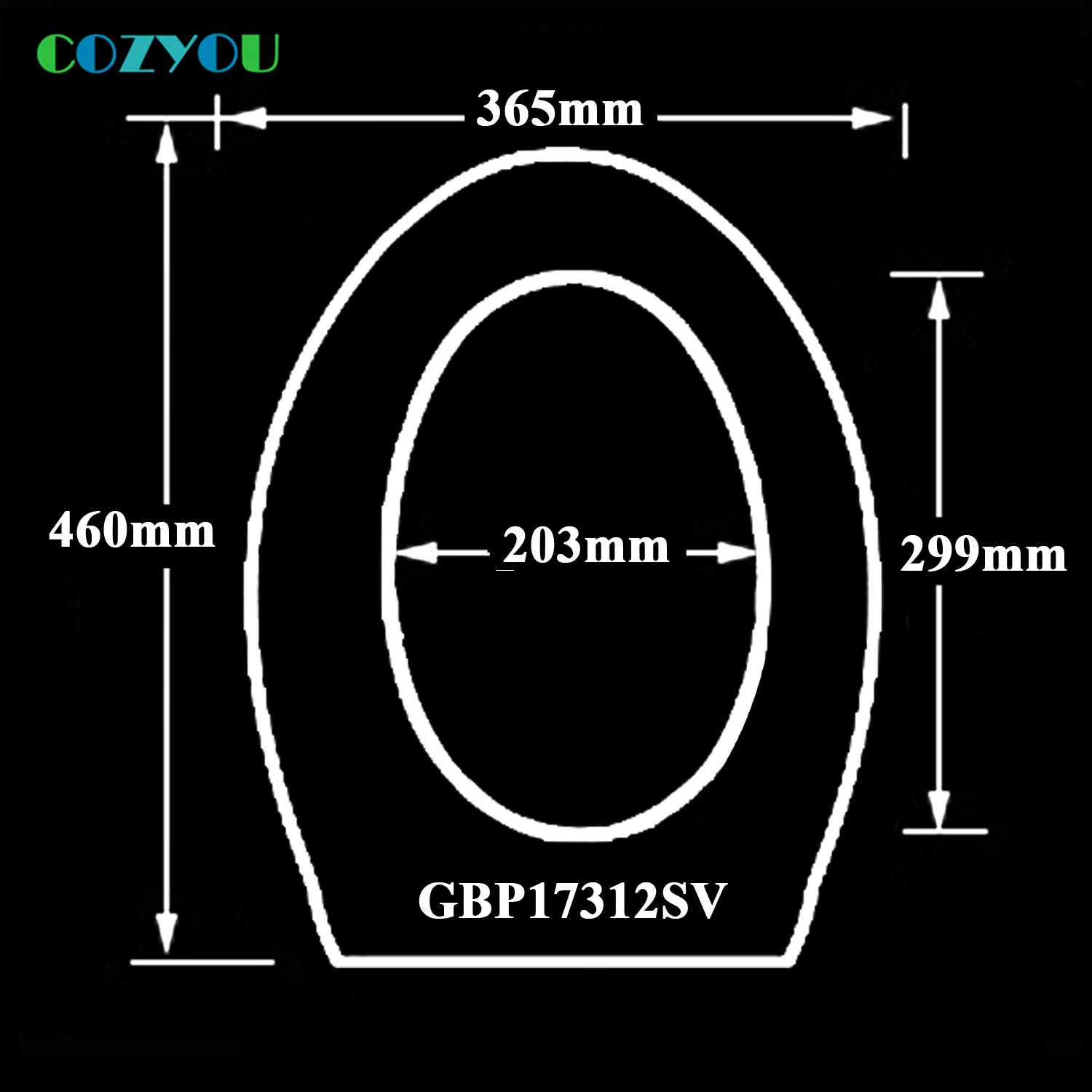 COZYOU PP Toilet seat V style soft Close Double button Quick-Release Length 450mm - 500mm Width 360mm 370mm GBP17312SV | Обустройство