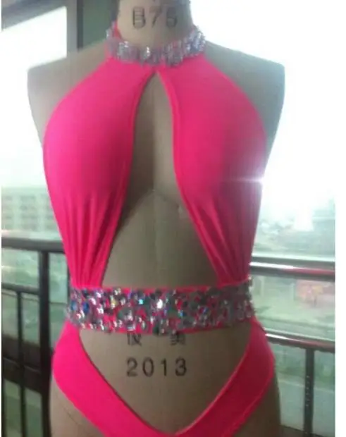 Новый Синий высококачественный Женский купальник с драгоценностями женский