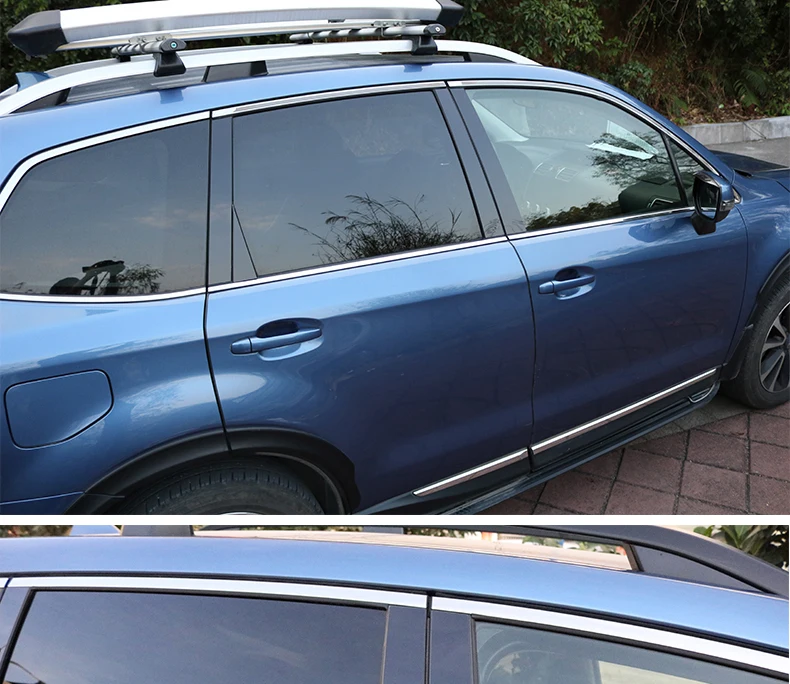 Для Subaru forester 2013- оконная рамка колонны черная Блестящая крышка ПК наклейка отделка 12 шт авто Стайлинг автозапчасти