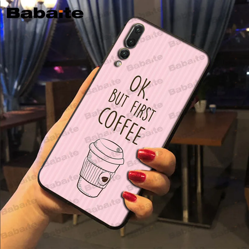 Чехол для телефона Babaite Ok But First Coffee Book huawei mate 10 lite p20lite p9lite nova 3i honor 8x mate20 pro чехол |