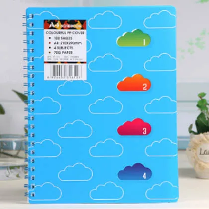 Blue Perfect Spiral Notebook paper A6 A5 A4 100 sheets Diary planner Creative Notepad Office School Supplies - Цвет: Blue