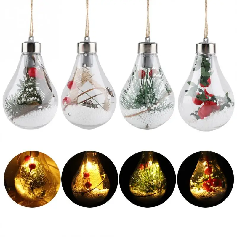 Navidad рождественское освещение luces led Decoracion пеньковая веревка Подвесная лампа шар