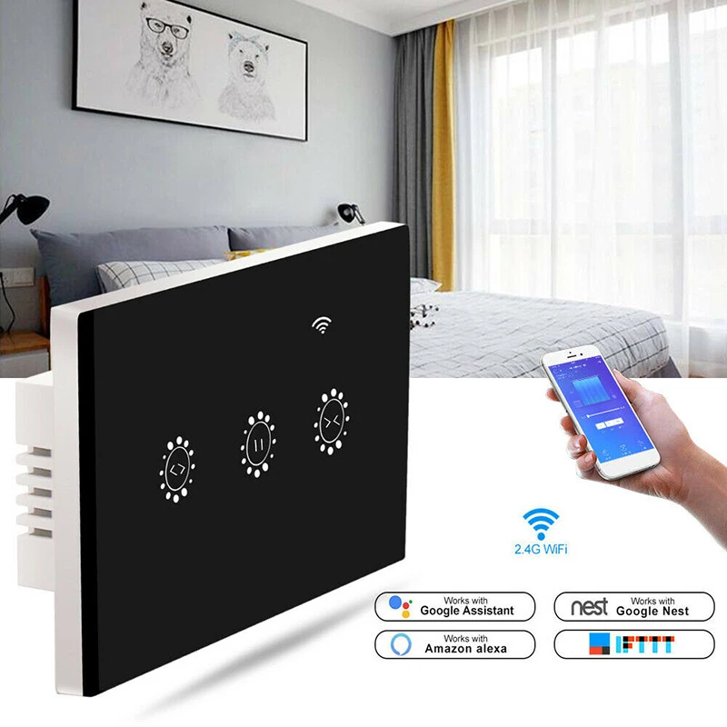 Умный дом WiFi электрические сенсорные жалюзи шторы Ewelink переключатель голосового управления от Alexa Echo для механического ограничения жалюзи мотор